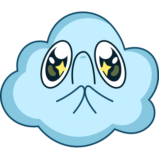here is a Cute Pleading Cloud Sticker from the Cute collection for sticker mania