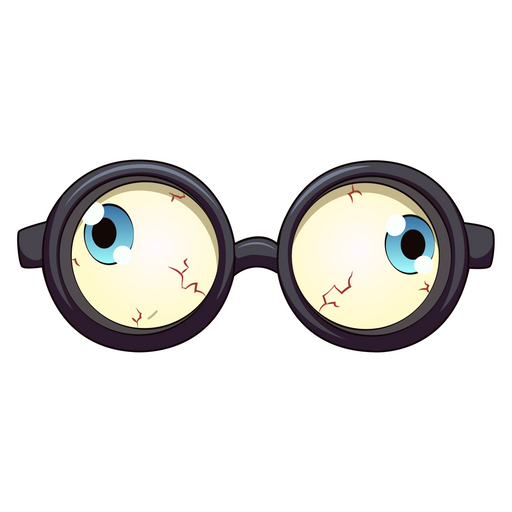here is a Funny Eyes Glasses Sticker from the Face Decorations collection for sticker mania