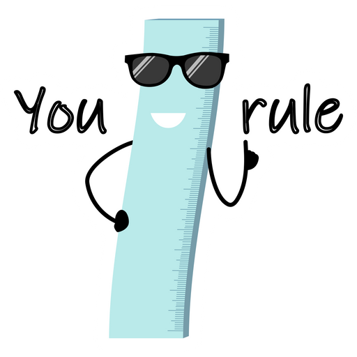 here is a Ruler - You Rule Sticker from the School collection for sticker mania