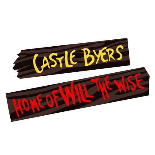 here is a Stranger Things Castle Byers Sticker from the Movies and Series collection for sticker mania