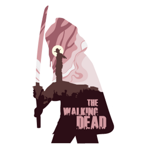 here is a The Walking Dead Michonne Silhouette Sticker from the Movies and Series collection for sticker mania