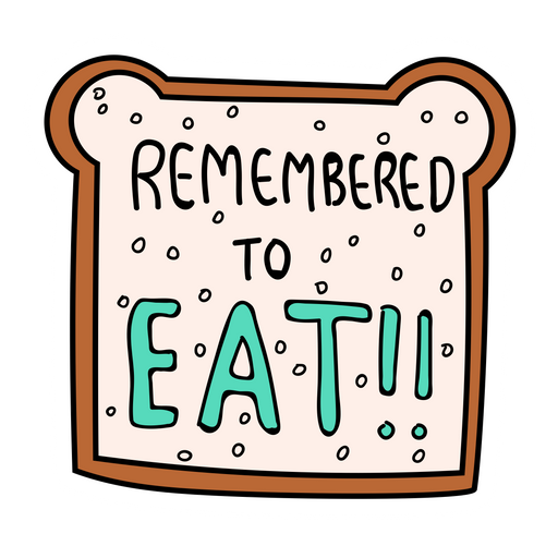 here is a Toast Bread Remembered to Eat Sticker from the School collection for sticker mania