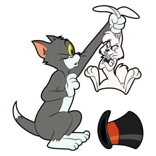 here is a Tom and Jerry Tom with Magic Rabbit Sticker from the Tom and Jerry collection for sticker mania