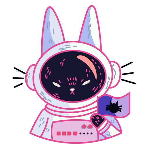 here is a Astronaut Cat Sticker from the Outer Space collection for sticker mania