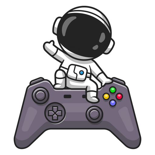 here is a Astronaut Wants to Play Video Game Console Sticker from the Outer Space collection for sticker mania
