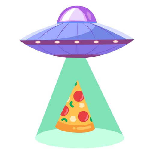 here is a UFO with Pizza Sticker from the Outer Space collection for sticker mania