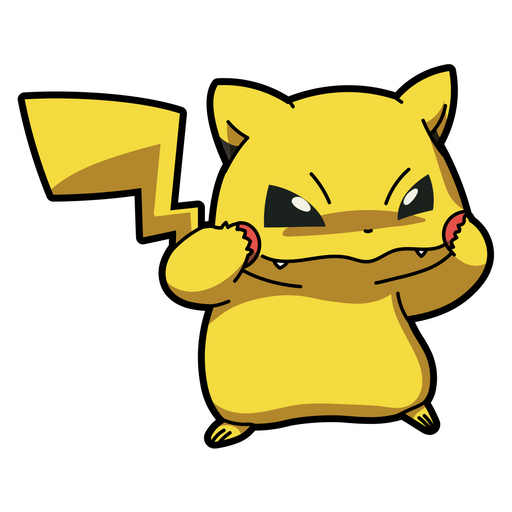 here is a Pokemon Pikachu Makes a Face Sticker from the Pokemon collection for sticker mania