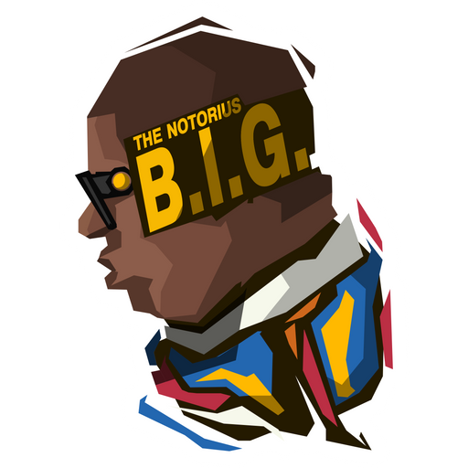 here is a The Notorious B.I.G. Abstract Sticker from the Rappers collection for sticker mania