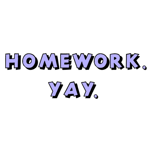 here is a Homework Yay Sticker from the School collection for sticker mania