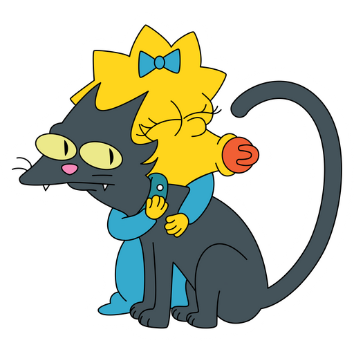 here is a Maggie Simpson and Snowball II Sticker from the The Simpsons collection for sticker mania