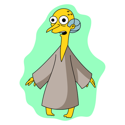 here is a The Simpsons Mr. Burns Alien Sticker from the The Simpsons collection for sticker mania
