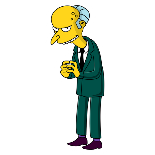 here is a Mr. Burns Sneaky Sticker from the The Simpsons collection for sticker mania