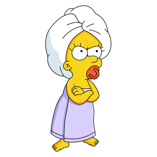 here is a The Simpsons Angry Maggie Sticker from the The Simpsons collection for sticker mania