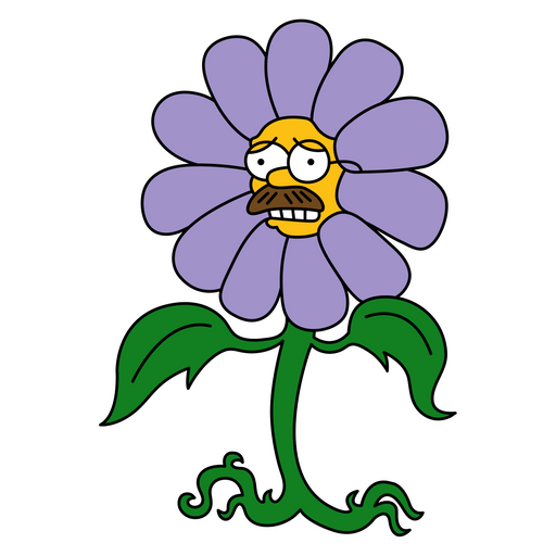 here is a The Simpsons Ned Flanders Flower Sticker from the The Simpsons collection for sticker mania