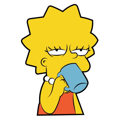 here is a The Simpsons Lisa Wants To Sleep Sticker from the The Simpsons collection for sticker mania