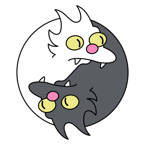 here is a The Simpsons Snowball I and II Yin Yang Sticker from the The Simpsons collection for sticker mania