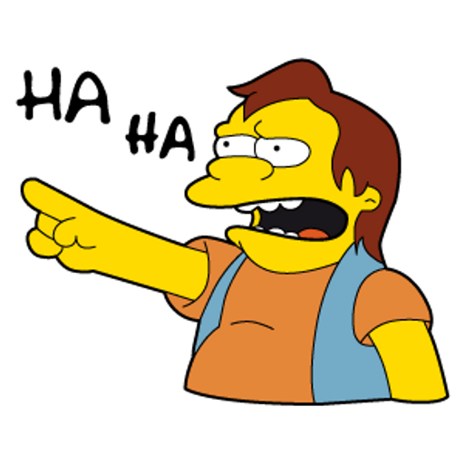 here is a The Simpsons Nelson Ha Ha from the The Simpsons collection for sticker mania