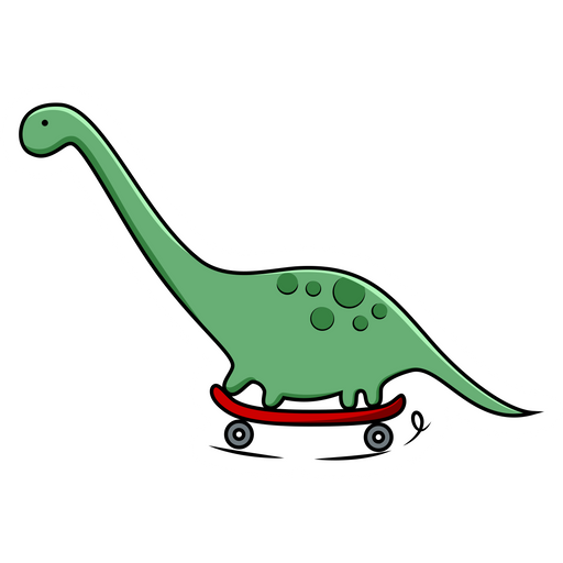 here is a Cute Dinosaur on Skateboard Sticker from the Skateboard collection for sticker mania
