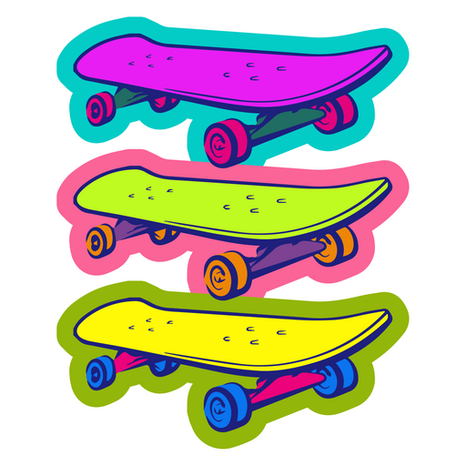 here is a Pop Art Style Skateboard Sticker from the Skateboard collection for sticker mania
