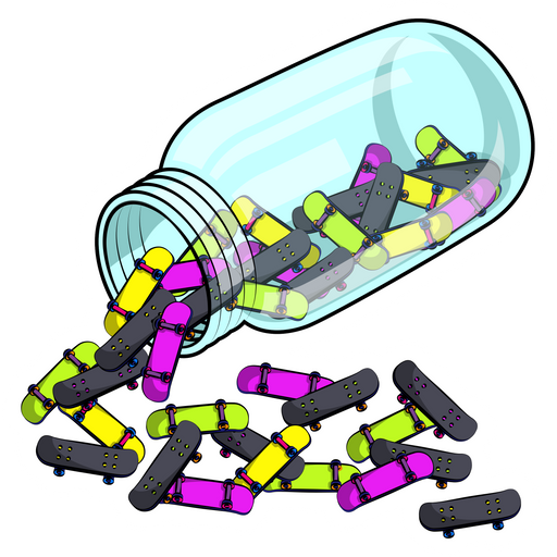 here is a Skate in Jar Sticker from the Skateboard collection for sticker mania