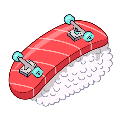 here is a Sushi Skateboard Sticker from the Skateboard collection for sticker mania