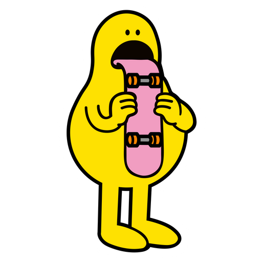 here is a Tonguеskate-man Sticker from the Skateboard collection for sticker mania