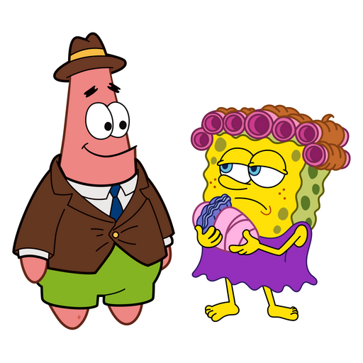 here is a SpongeBob and Patrick Star with Baby Scallop Sticker from the SpongeBob collection for sticker mania