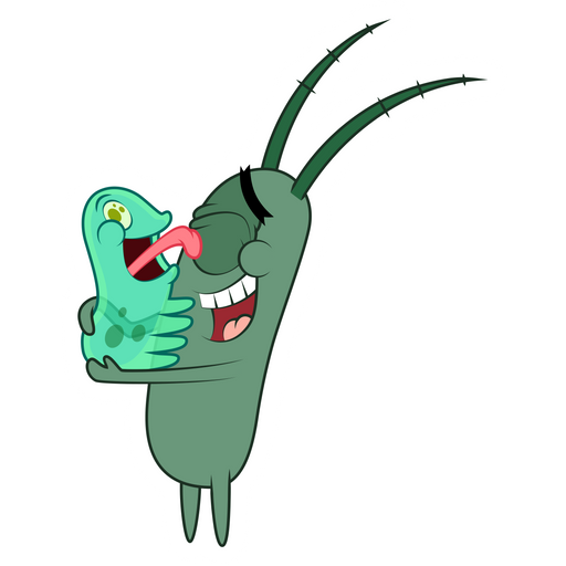 here is a SpongeBob Plankton and Spot Sticker from the SpongeBob collection for sticker mania