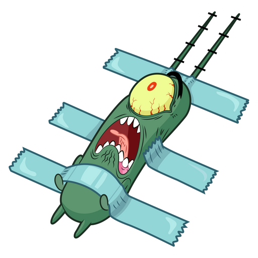 here is a SpongeBob Plankton Torture Sticker from the SpongeBob collection for sticker mania