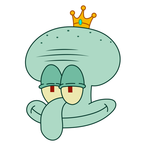 here is a SpongeBob Squidward King Sticker from the SpongeBob collection for sticker mania