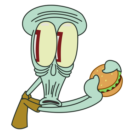 here is a SpongeBob Busted Squidward Sticker from the SpongeBob collection for sticker mania