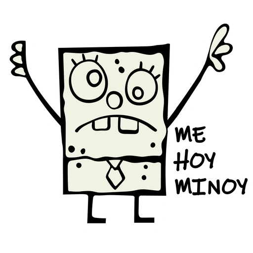 here is a SpongeBob DoodleBob Me Hoy Minoy Sticker from the SpongeBob collection for sticker mania