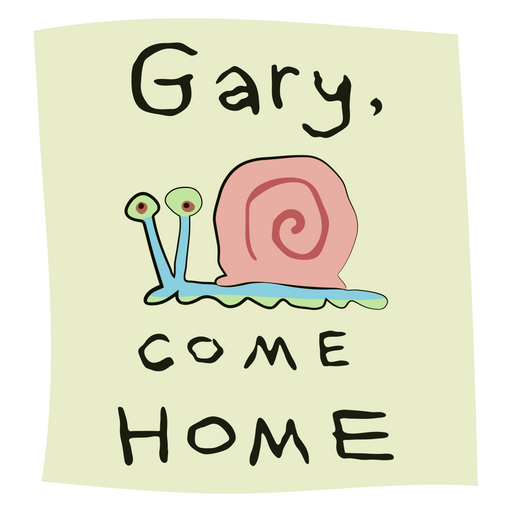 here is a SpongeBob Gary, Come Home Sticker from the SpongeBob collection for sticker mania