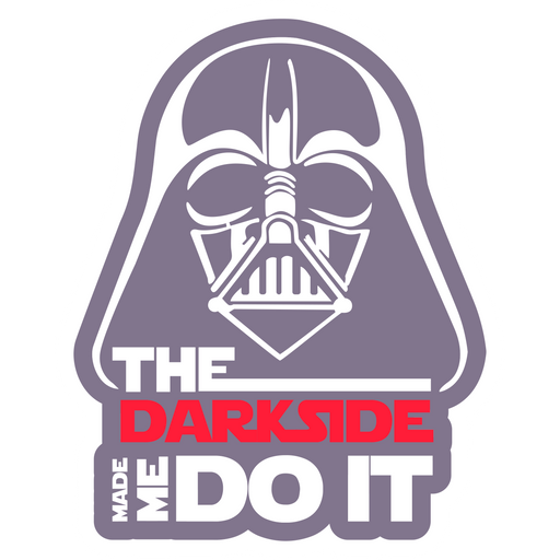 here is a Star Wars The Darkside Made Me Do It Sticker from the Star Wars collection for sticker mania