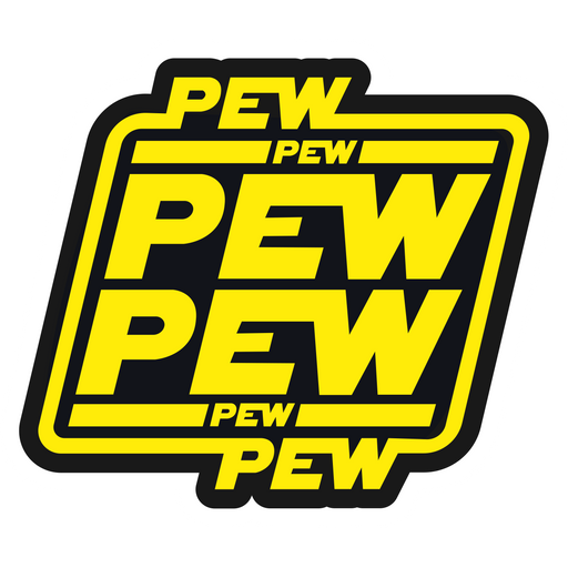 here is a Star Wars Logo Pew Pew Pew Sticker from the Star Wars collection for sticker mania