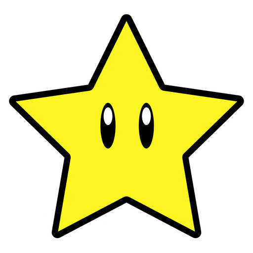 here is a Super Mario Super Star Sticker from the Super Mario collection for sticker mania