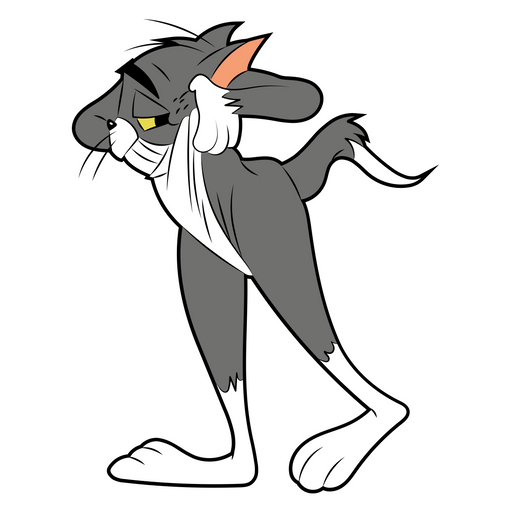 here is a Tom and Jerry Tom with Long Legs Sticker from the Tom and Jerry collection for sticker mania