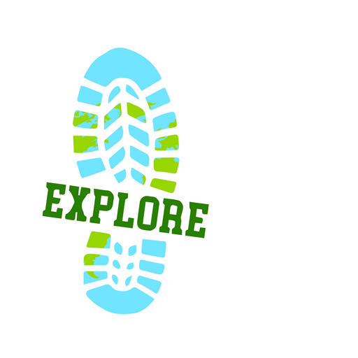 here is a Footprint Explore Sticker from the Travel collection for sticker mania