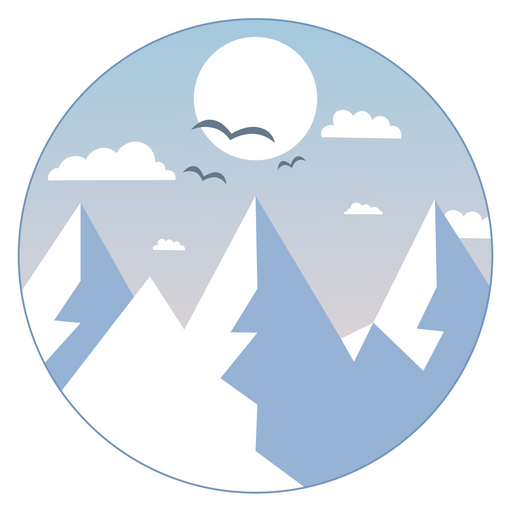 here is a Ice Mountains Sticker from the Travel collection for sticker mania