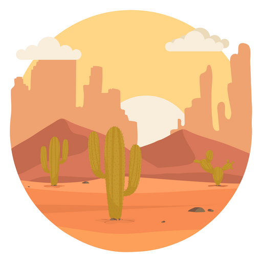 here is a Desert Sunrise Round Sticker from the Travel collection for sticker mania
