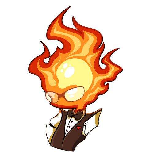 here is a Undertale Grillby Sticker from the Undertale and Deltarune collection for sticker mania