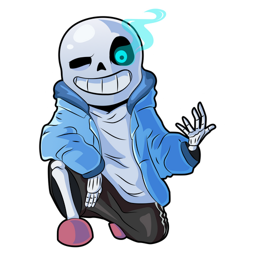 here is a Undertale Sans Sticker from the Undertale and Deltarune collection for sticker mania