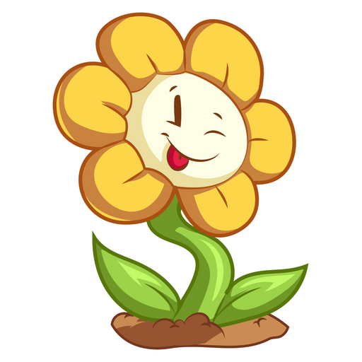 here is a Undertale Smiling Flowey Sticker from the Undertale and Deltarune collection for sticker mania