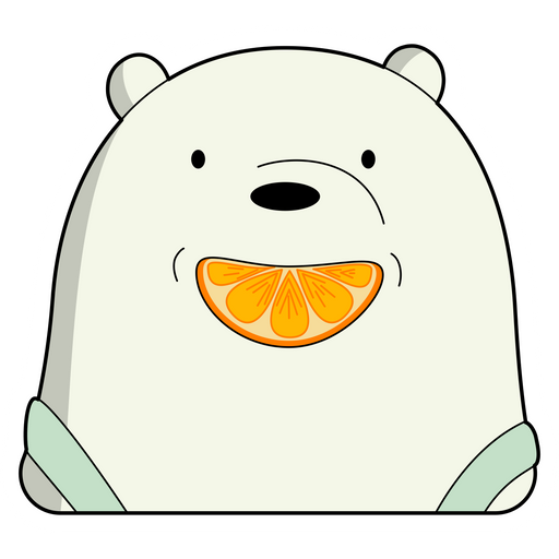 here is a We Bare Bears Ice Bear with Orange Sticker from the We Bare Bears collection for sticker mania