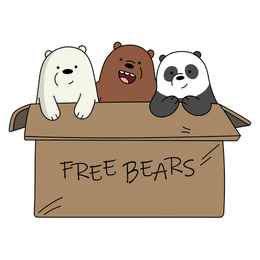 here is a We Bare Bears Free Bears Sticker from the We Bare Bears collection for sticker mania