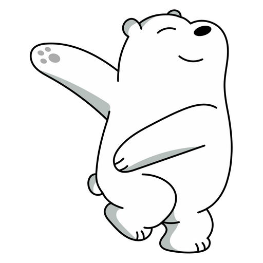 here is a We Bare Bears Ice Bear Dancing Sticker from the We Bare Bears collection for sticker mania