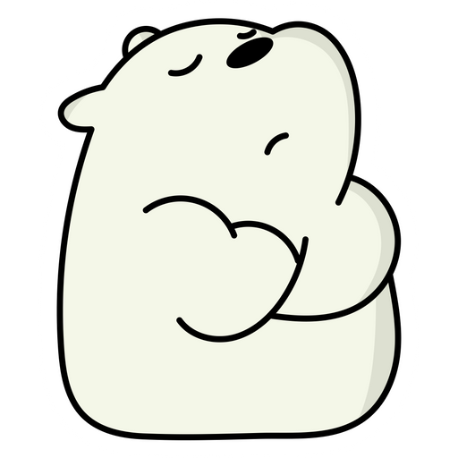 here is a We Bare Bears Ice Bear Offended Sticker from the We Bare Bears collection for sticker mania