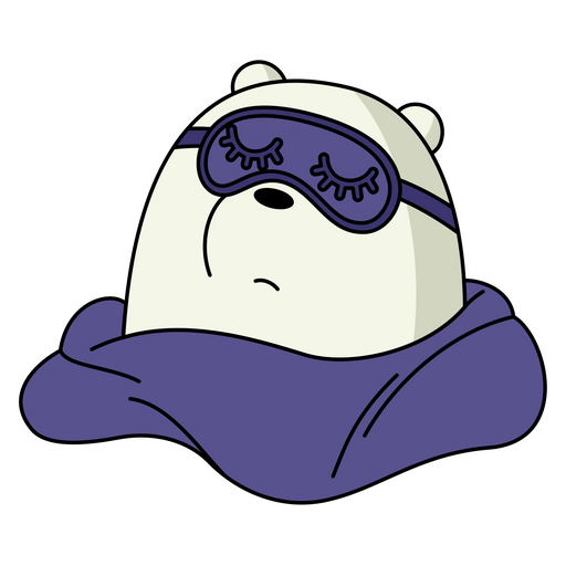 here is a We Bare Bears Sleeping Ice Bear Sticker from the We Bare Bears collection for sticker mania