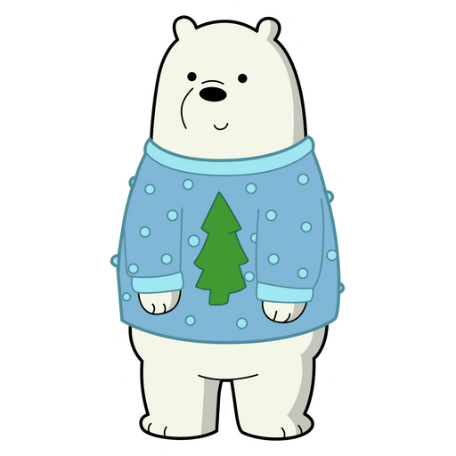 here is a We Bare Bears Christmas Ice Bear Sticker from the We Bare Bears collection for sticker mania