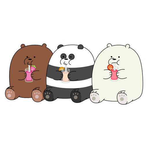 here is a We Bare Bears Gluttons Sticker from the We Bare Bears collection for sticker mania